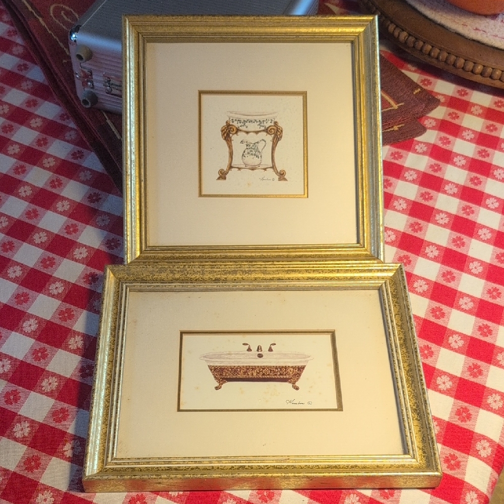 "2" Antique Authentic Painting's